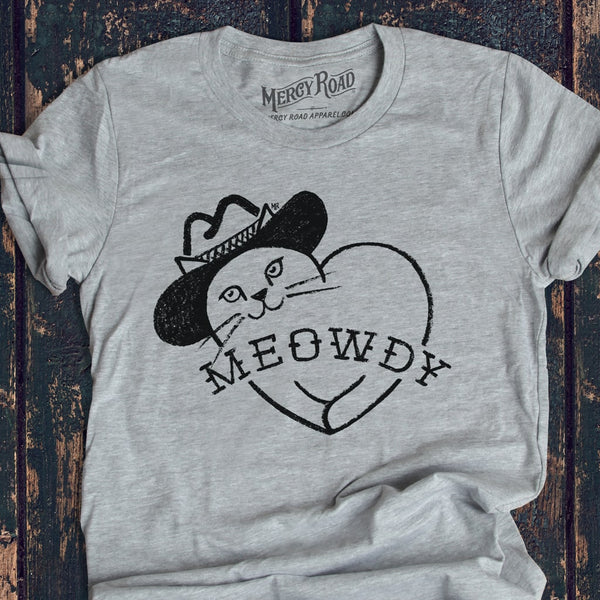 Cowboy Cat T-Shirt, Meowdy Howdy Shirt, Cat Lover Gift Tee, Cute Cat Shirt