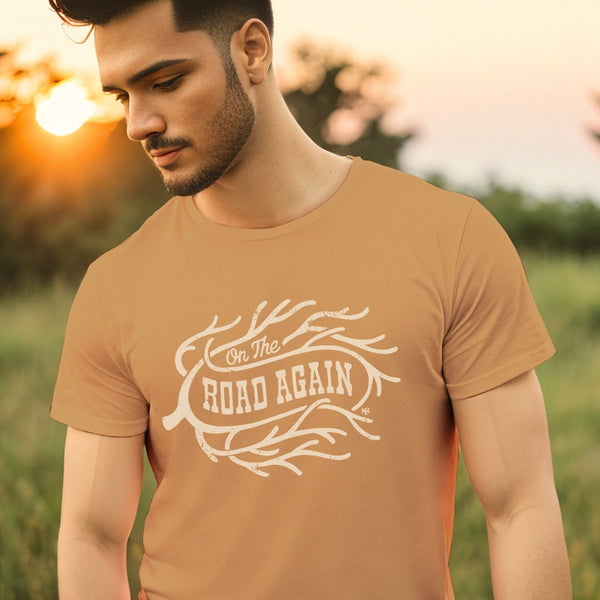 On The Road Again T Shirt, Country Western Music Shirt, Tumbleweed Tee