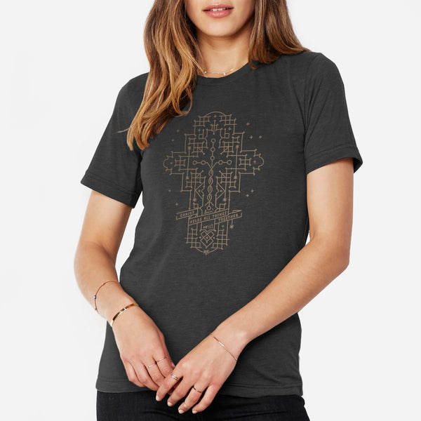 Decorative Cute Cross T Shirt for Women | Inspiring Relgiious Tee