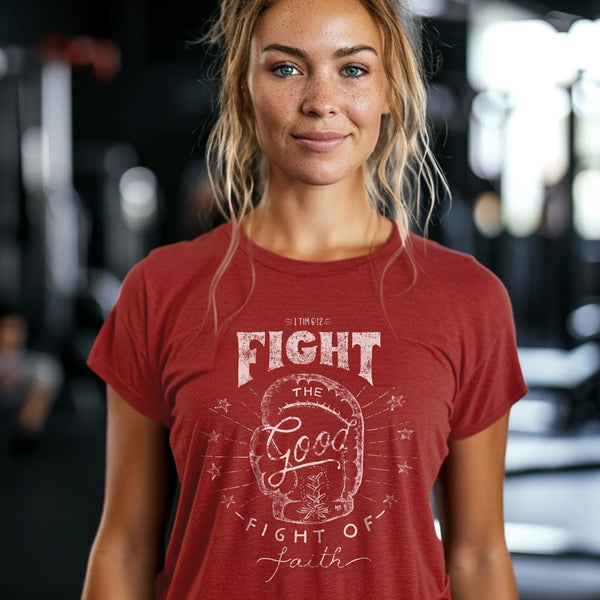 Fight the Good Fight T Shirt, Christian Faith T-Shirt, 1 Timothy 6 Shirt