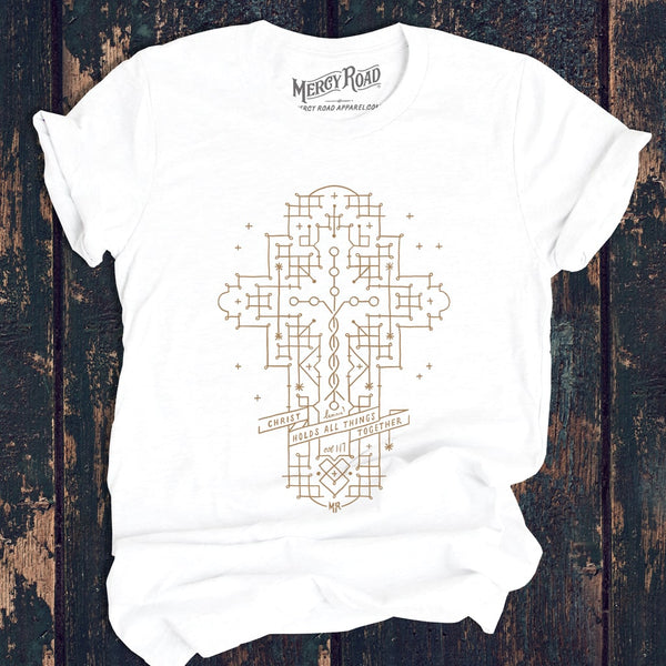 Laminin Cross T Shirt, Creationism T-Shirt, Christian Faith Shirt