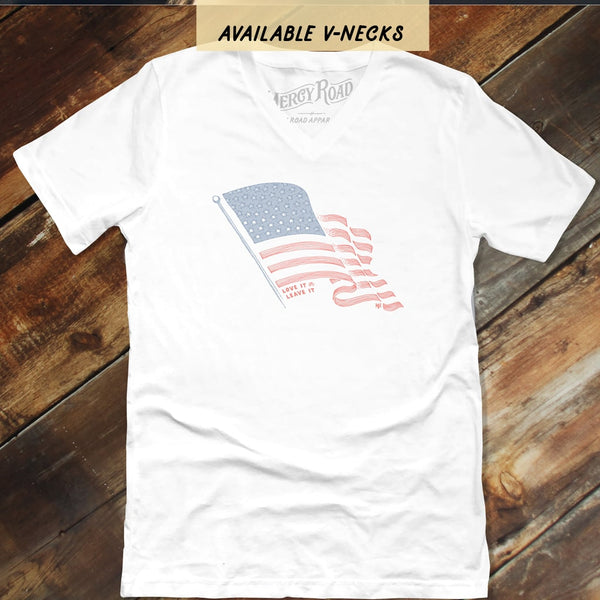 America Love It or Leave It T Shirt, USA Vintage Flag Shirt, Patriotic 4th of July Tee