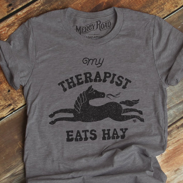 Funny Horse T Shirt, My Therapist Eats Hay Shirt, Country Western T-Sh –  Mercy Road Apparel