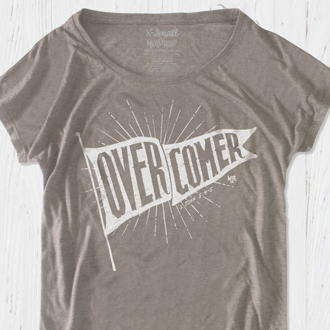 I'm an Overcomer Christian T-shirt for Women | Victorious Christian Triblend Flowy Dolman Tee