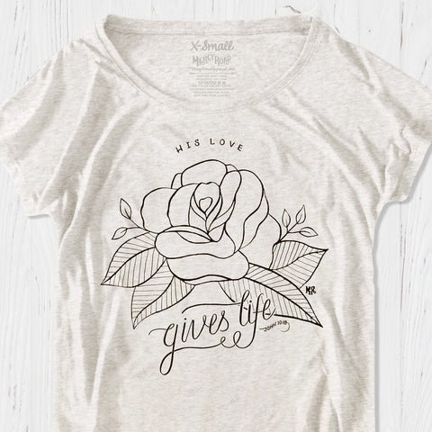 Jesus Loves You Rose Flower Shirt for Women
