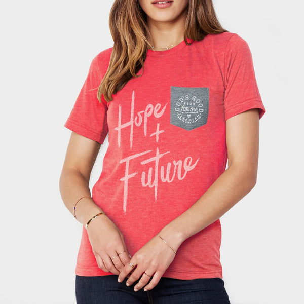 Red Hope and a Future Christian Religious T shirt  for Women