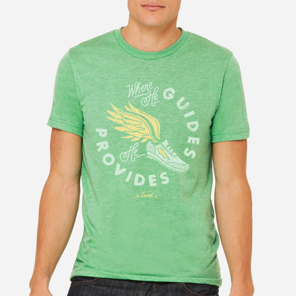 Green Vintage Sports Religious T Shirt for Men | Running Shirt
