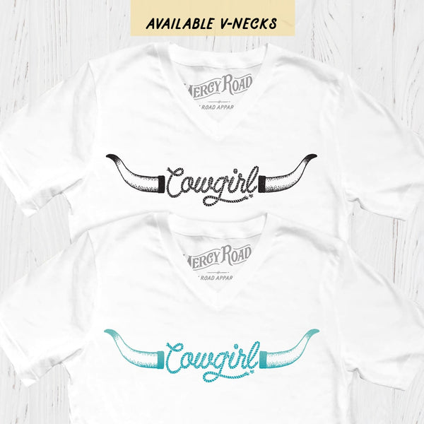 Cowgirl T Shirt, Cow Shirt, Ranch Wife Tee, Bull Longhorn Country Western T-shirt