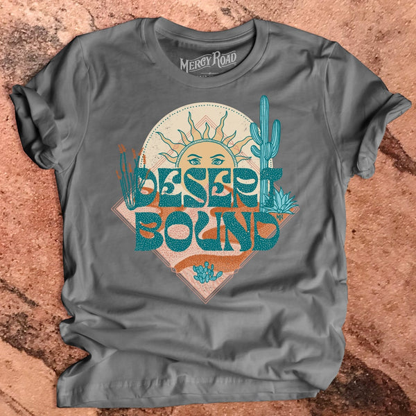 Gray Turquoise Desert Boutique, Dark Desert Highway T shirt