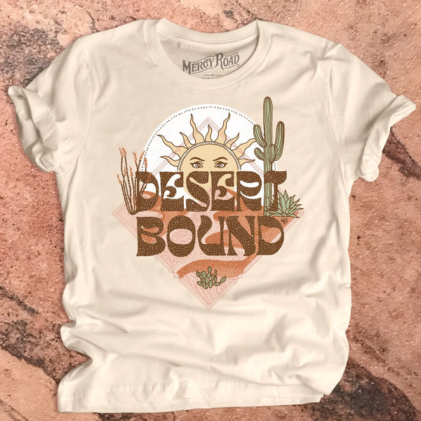 Arizona Saguaro Agave Landscape Shirt, 1970s 70s retro style t-shirt