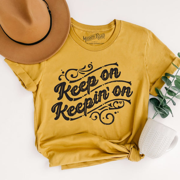 Mustard Yellow Western Style Tee, Boutique southern top