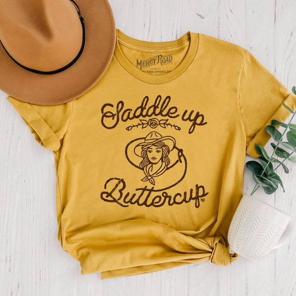 Yellow Gold Mustard Country Western, Horse Lover T Shirt for Women