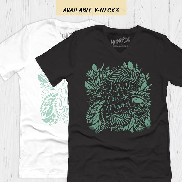 Botanical Hymn T Shirt, I Shall Not Be Moved Jeremiah 17 Shirt, Christian Plant T-Shirt