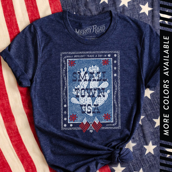 Small Town USA T Shirt, Patriotic 4th of July Shirt, Country Western T-Shirt Active